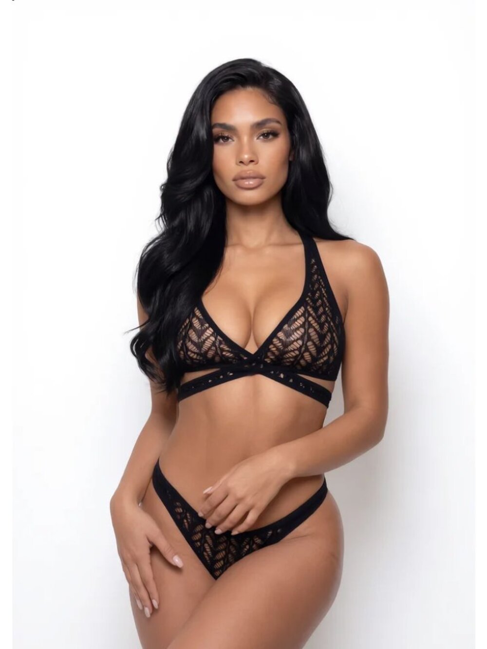 Wicked Nights 2-Piece Bodystocking Set for Women